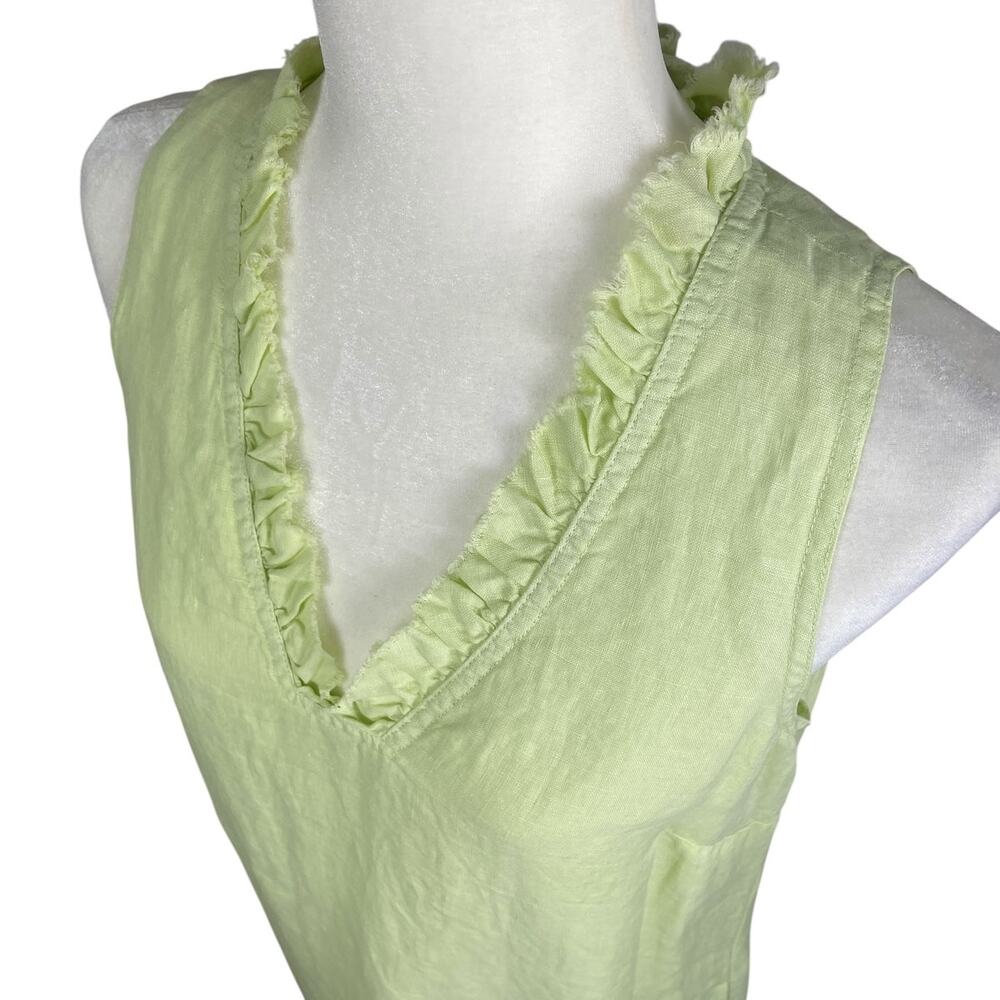 Tommy Bahama Two Palms Ruffle Linen Shift Dress Beach Vacation Green Size Small - Picture 5 of 16